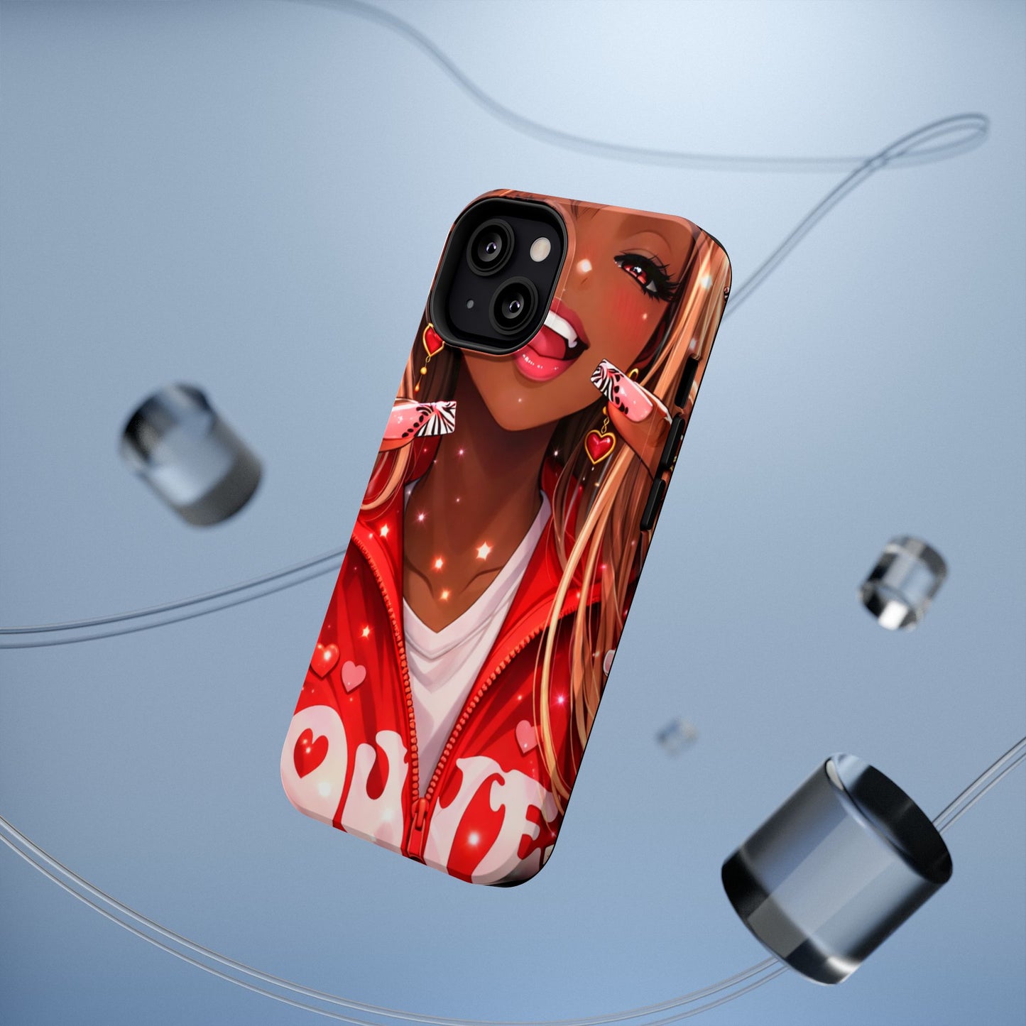 Love Phone Case — Red Heart Jacket Impact-Resistant Case