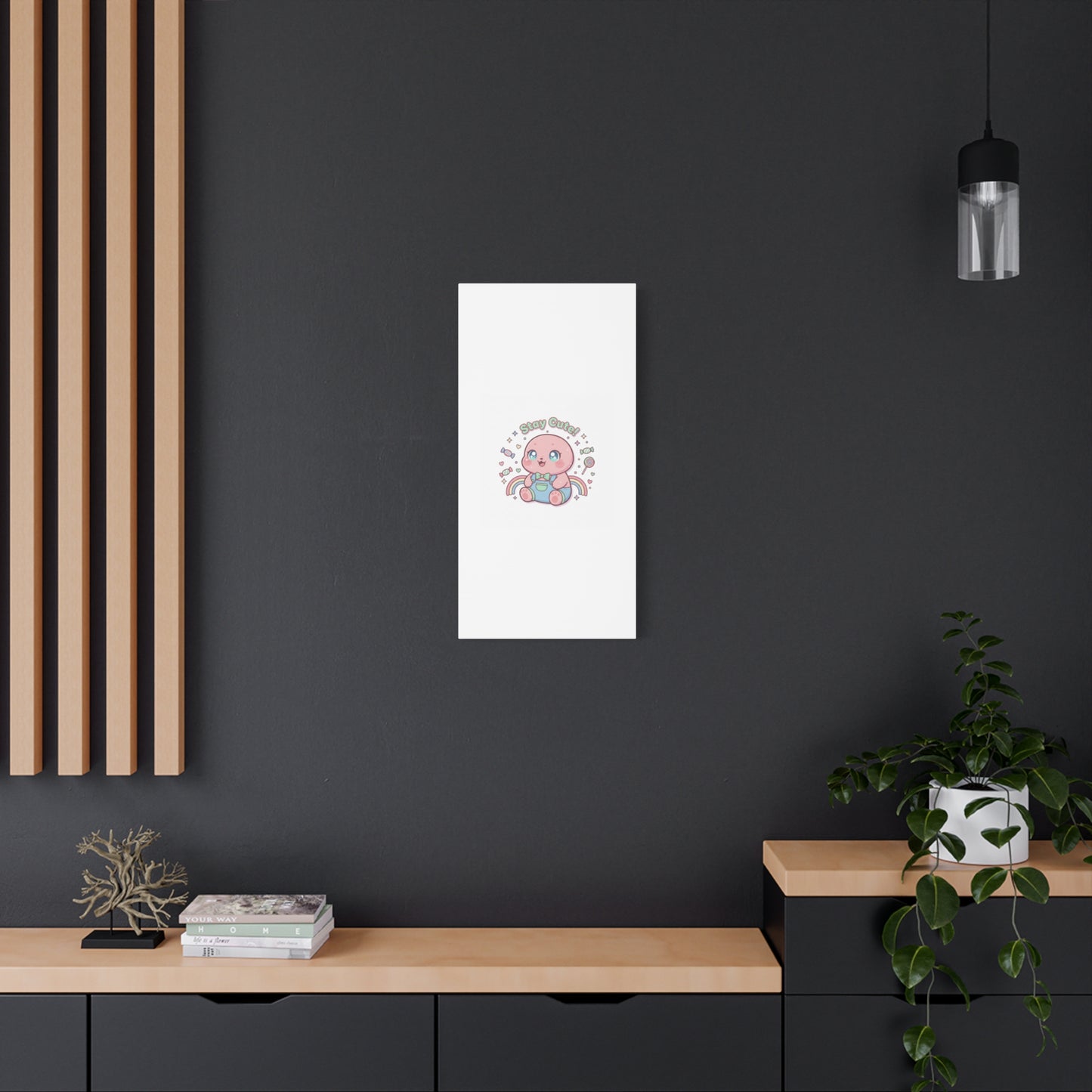 Stay Cute Kawaii Octopus Canvas | Cutecore Pastel, Candy kawaii art