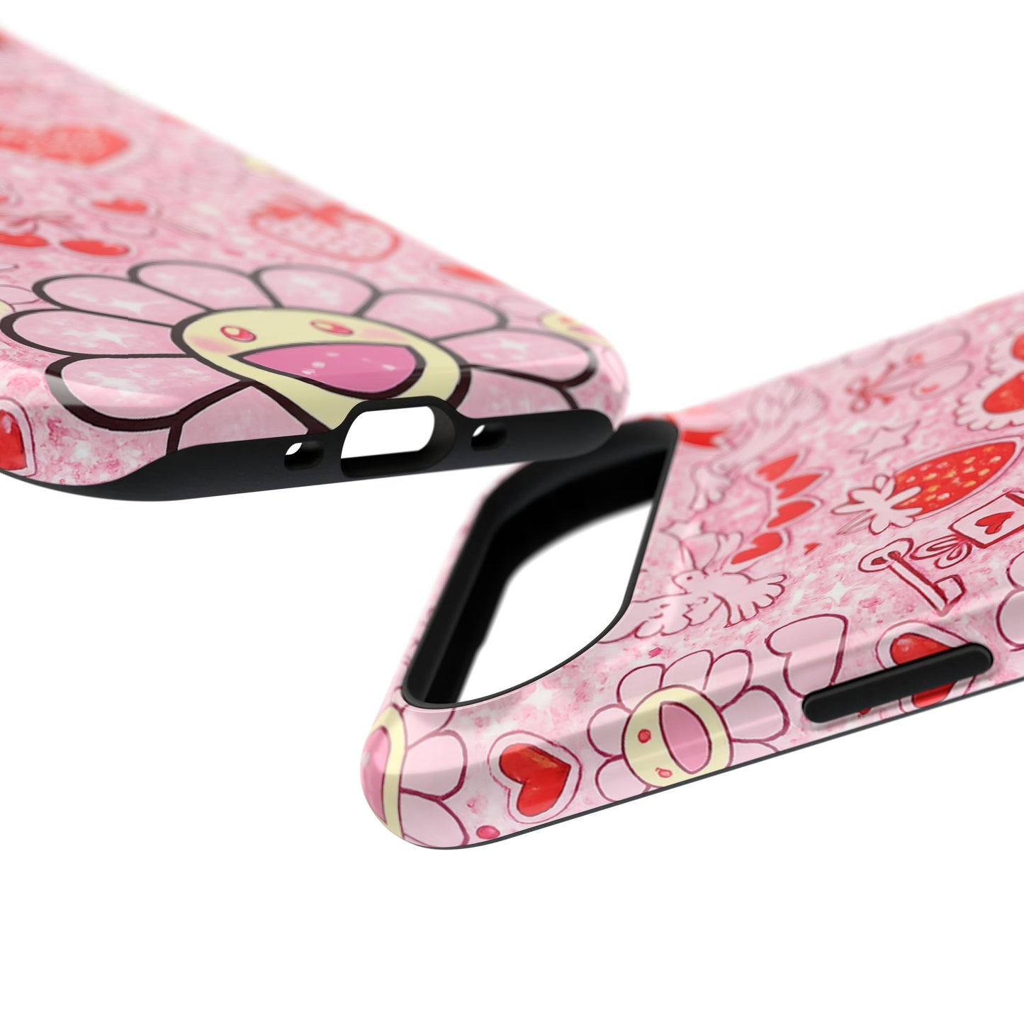 Cute Pink Kawaii Floral Phone Case — Impact-Resistant