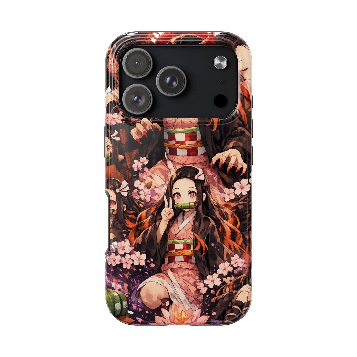 Phone Case — Nezuko Kamado Floral Tough Phone Case