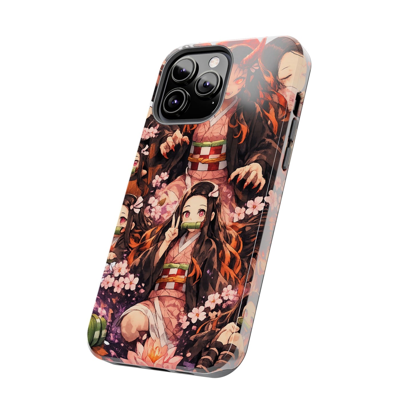 Phone Case — Nezuko Kamado Floral Tough Phone Case