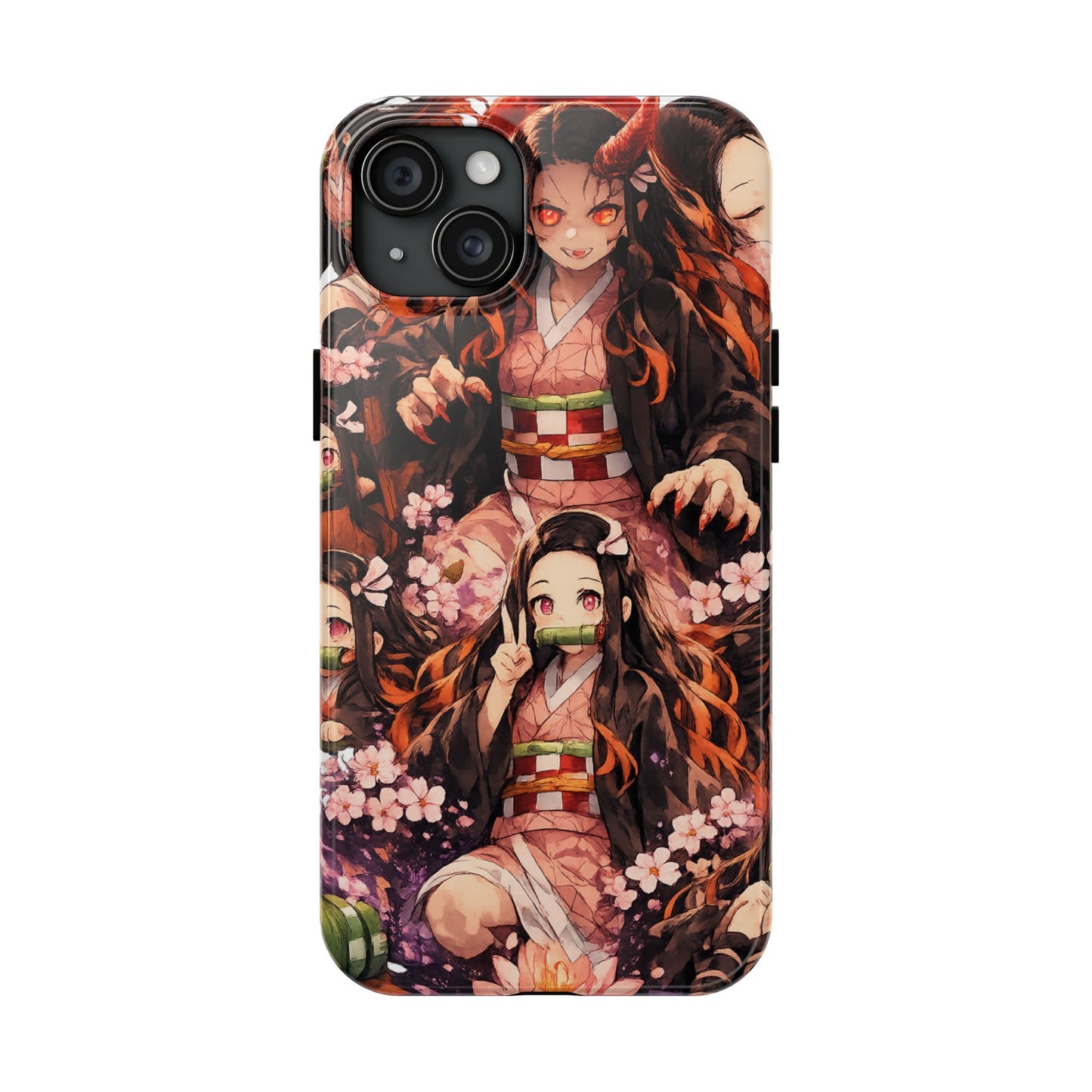 Phone Case — Nezuko Kamado Floral Tough Phone Case