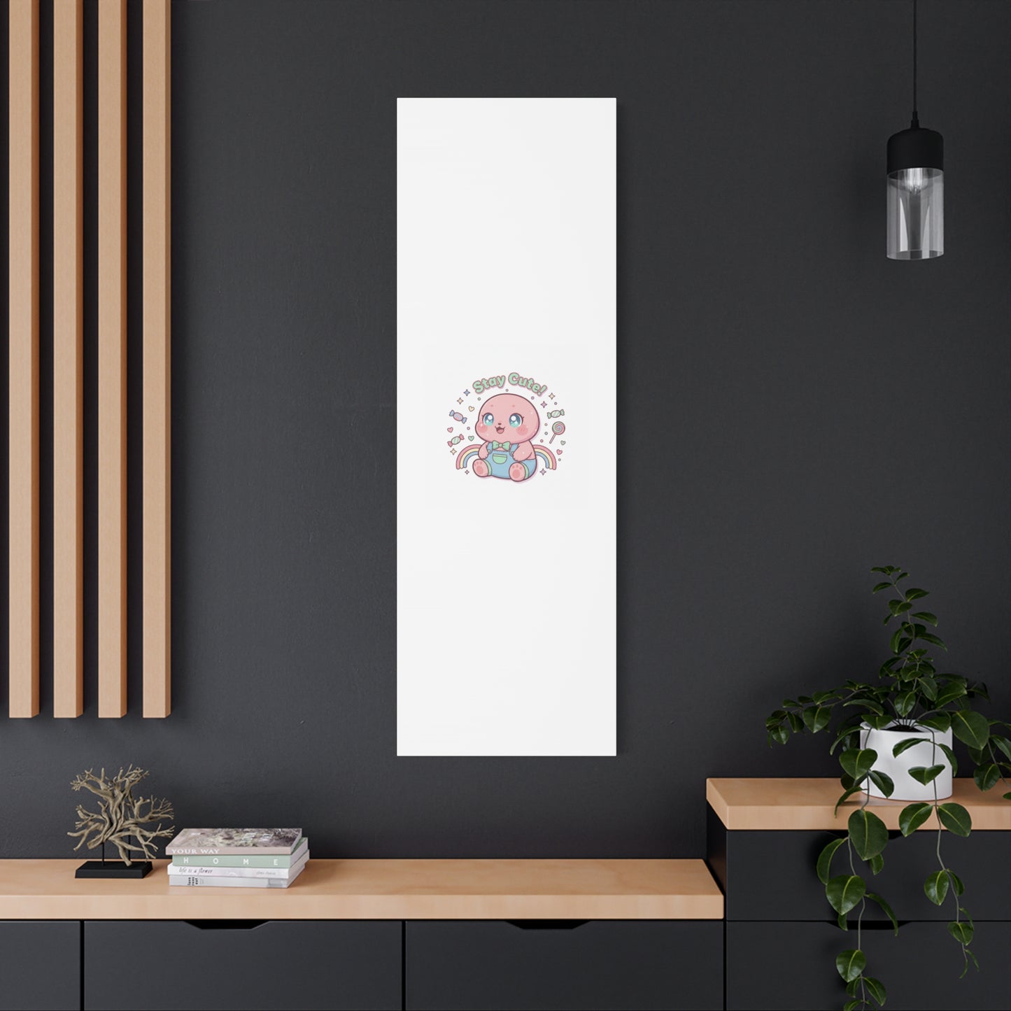 Stay Cute Kawaii Octopus Canvas | Cutecore Pastel, Candy kawaii art