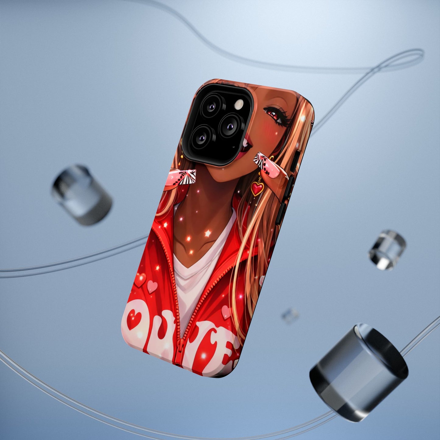 Love Phone Case — Red Heart Jacket Impact-Resistant Case