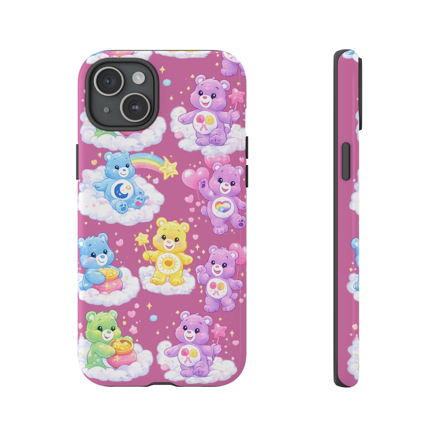 Cute Care Bears Tough Phone Case – Colorful Cloud Pattern, 'Tough Cases'