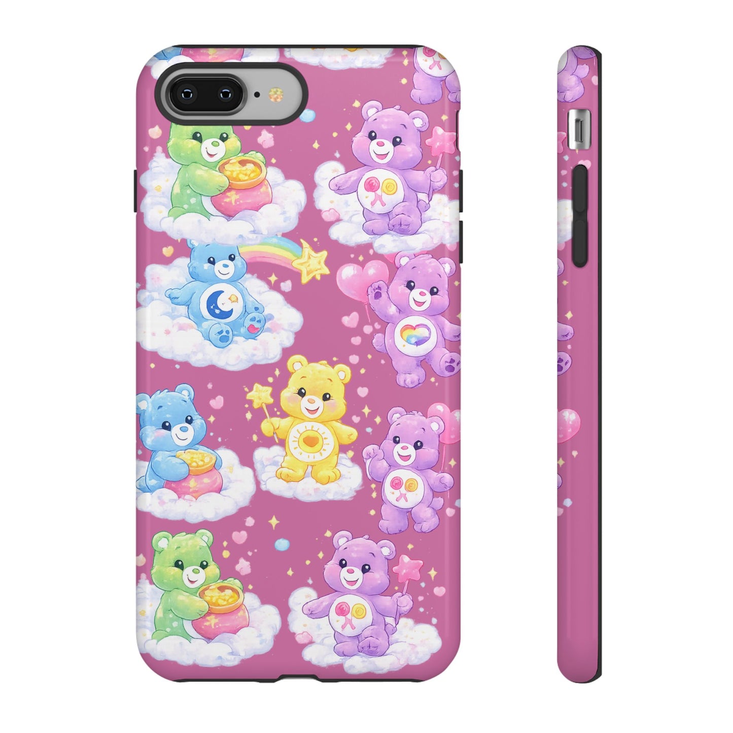 Cute Care Bears Tough Phone Case – Colorful Cloud Pattern, 'Tough Cases'