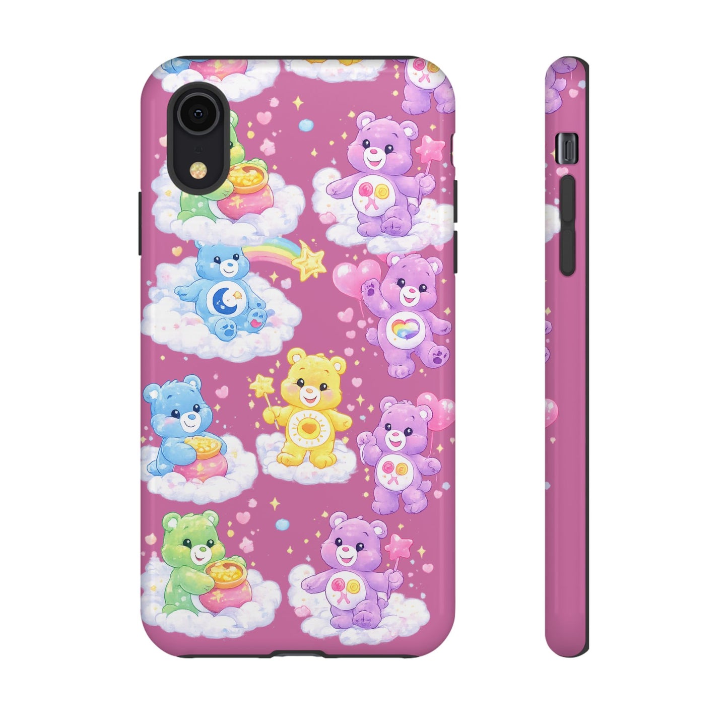 Cute Care Bears Tough Phone Case – Colorful Cloud Pattern, 'Tough Cases'