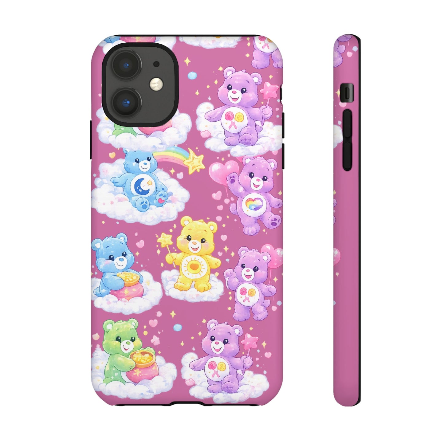 Cute Care Bears Tough Phone Case – Colorful Cloud Pattern, 'Tough Cases'