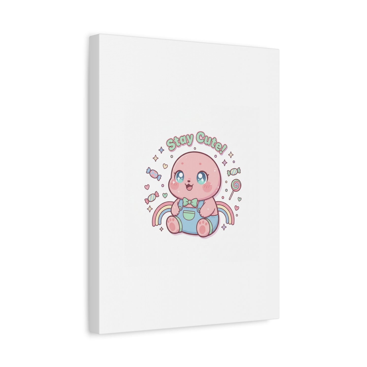 Stay Cute Kawaii Octopus Canvas | Cutecore Pastel, Candy kawaii art