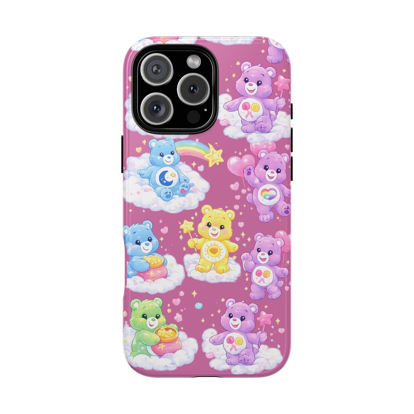 Cute Care Bears Tough Phone Case – Colorful Cloud Pattern, 'Tough Cases'