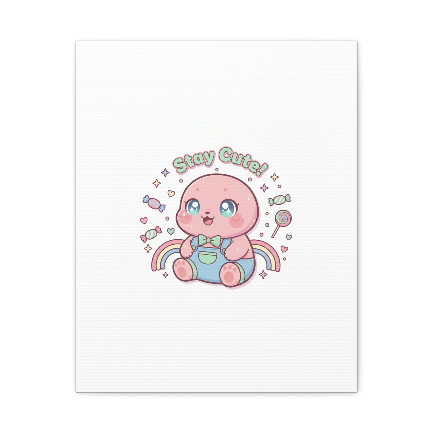 Stay Cute Kawaii Octopus Canvas | Cutecore Pastel, Candy kawaii art