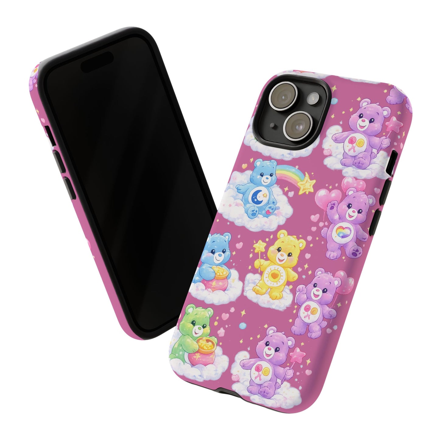 Cute Care Bears Tough Phone Case – Colorful Cloud Pattern, 'Tough Cases'