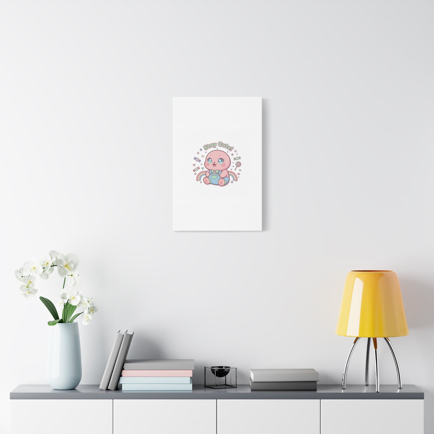 Stay Cute Kawaii Octopus Canvas | Cutecore Pastel, Candy kawaii art