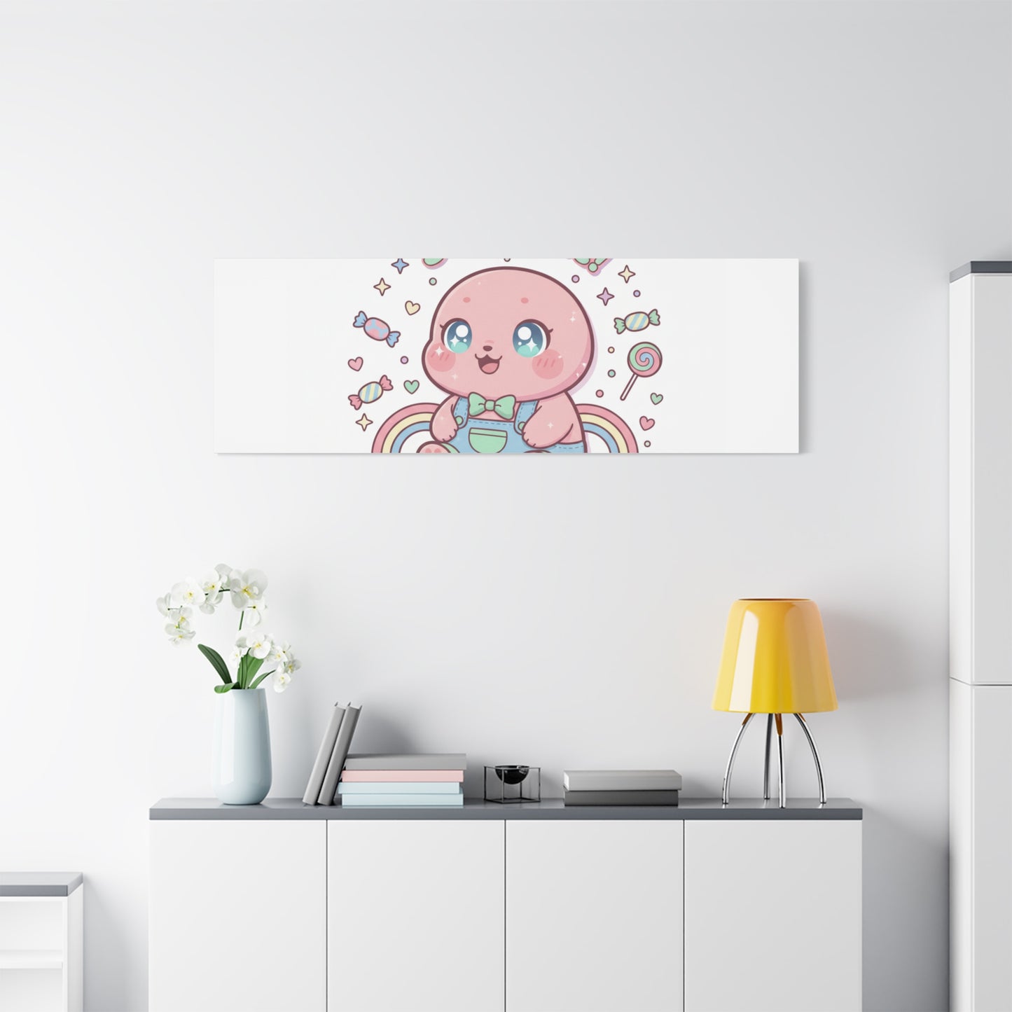 Stay Cute Kawaii Octopus Canvas | Cutecore Pastel, Candy kawaii art
