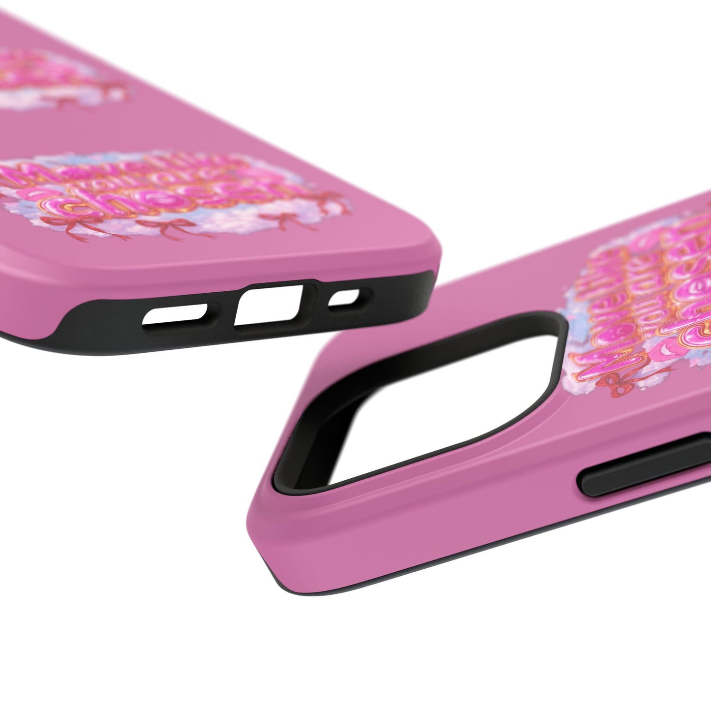 Impact-Resistant Phone Case — “Move Like You Are Chosen” Pink Floral Design