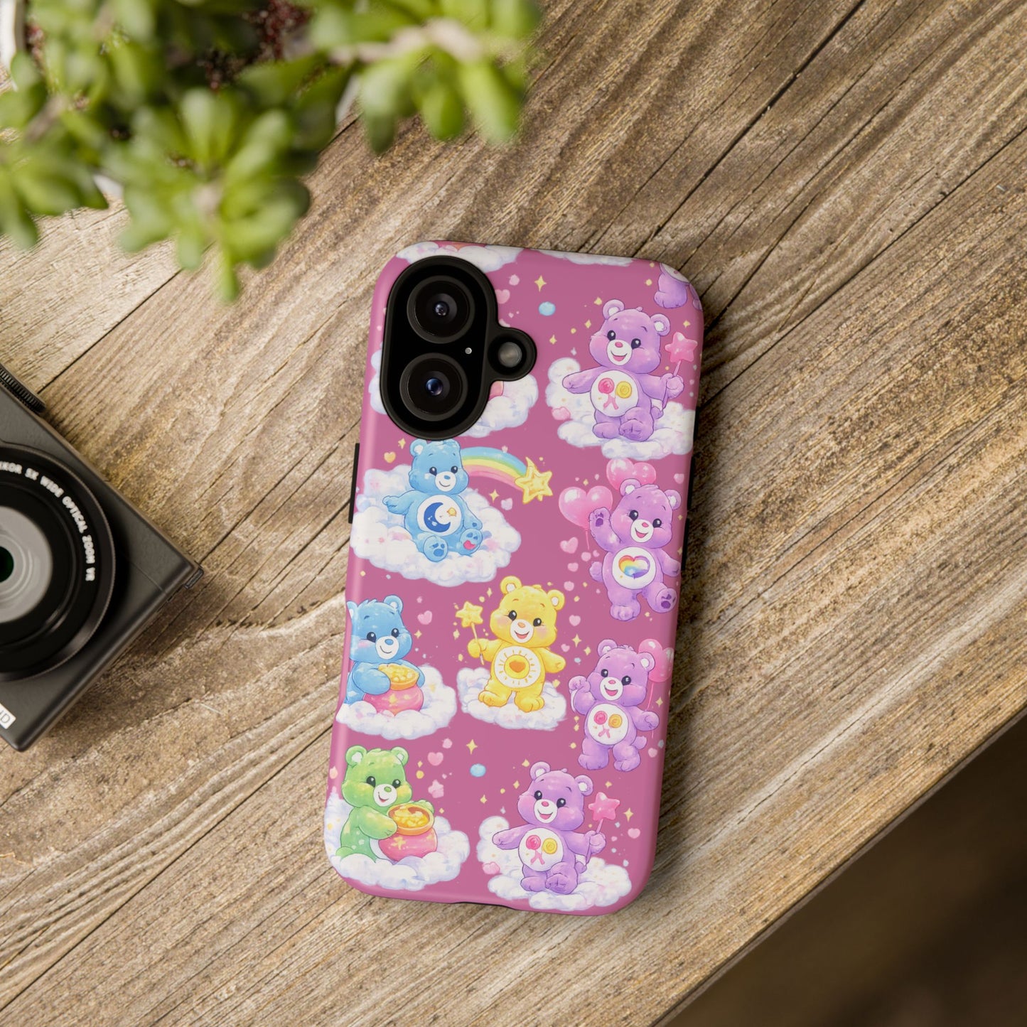 Cute Care Bears Tough Phone Case – Colorful Cloud Pattern, 'Tough Cases'
