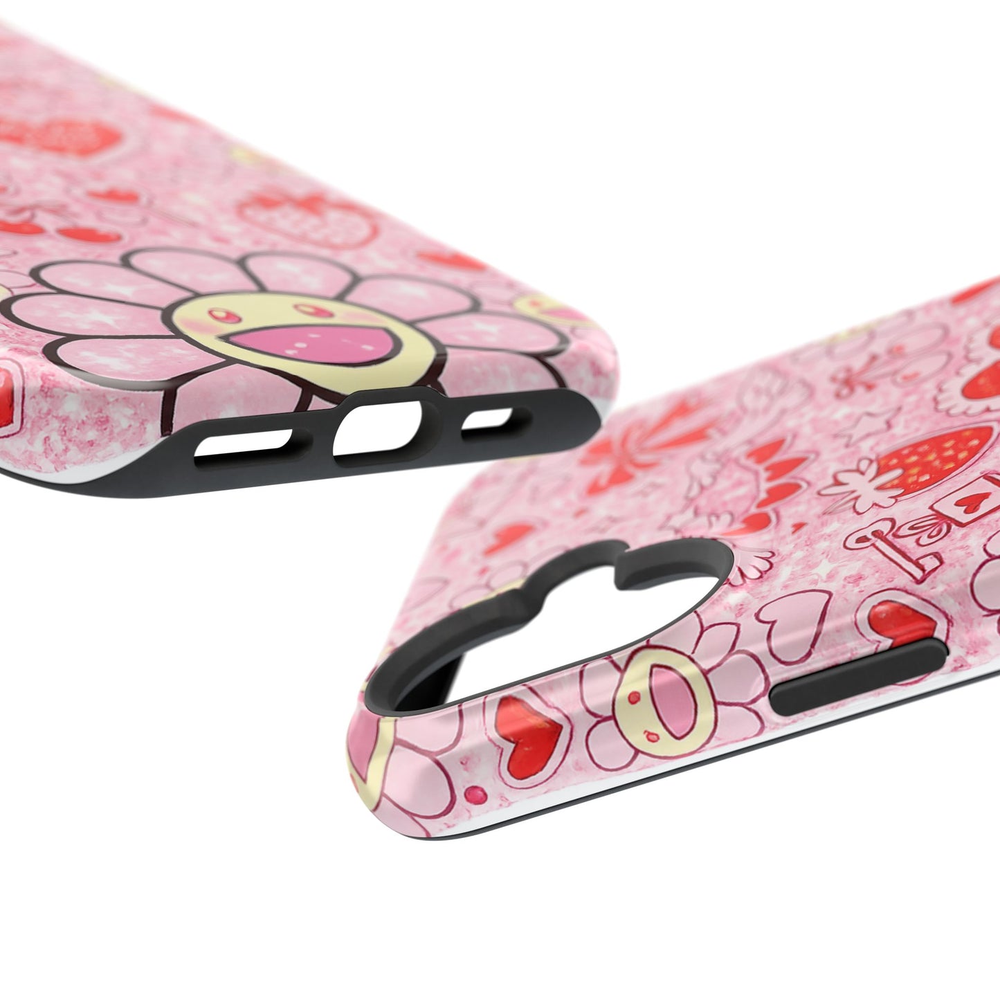 Cute Pink Kawaii Floral Phone Case — Impact-Resistant