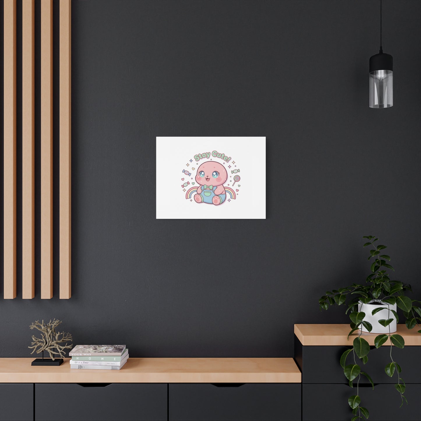 Stay Cute Kawaii Octopus Canvas | Cutecore Pastel, Candy kawaii art