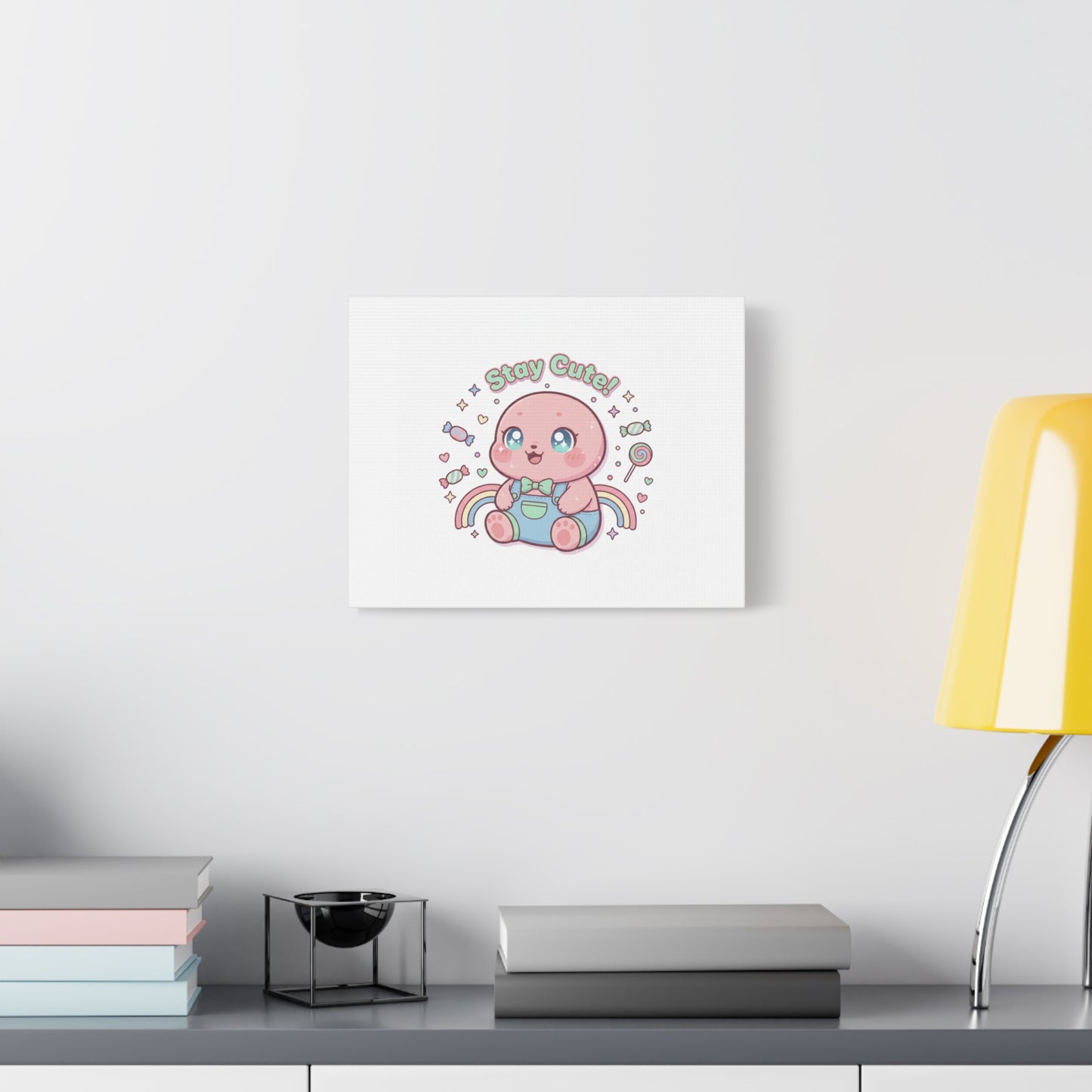 Stay Cute Kawaii Octopus Canvas | Cutecore Pastel, Candy kawaii art
