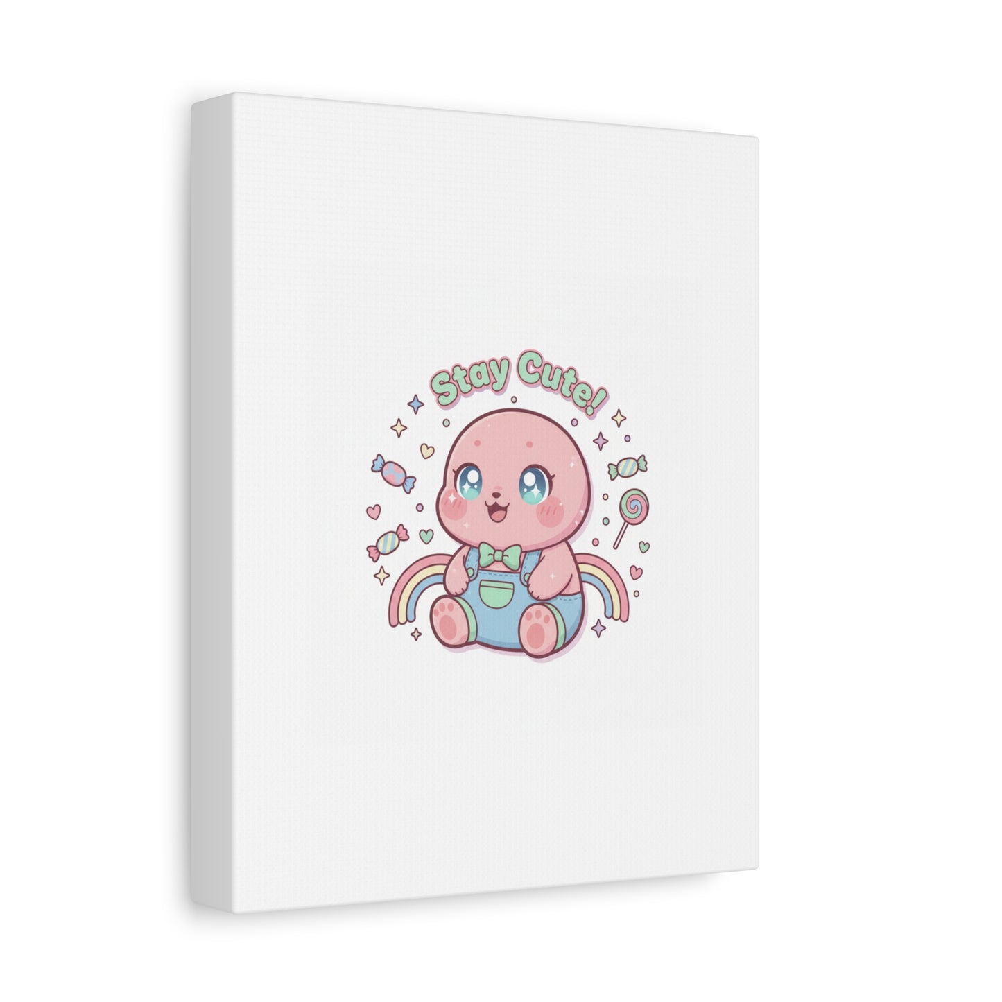 Stay Cute Kawaii Octopus Canvas | Cutecore Pastel, Candy kawaii art