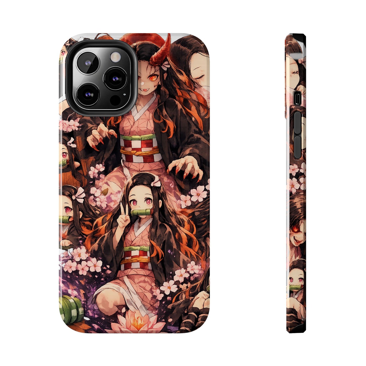 Phone Case — Nezuko Kamado Floral Tough Phone Case