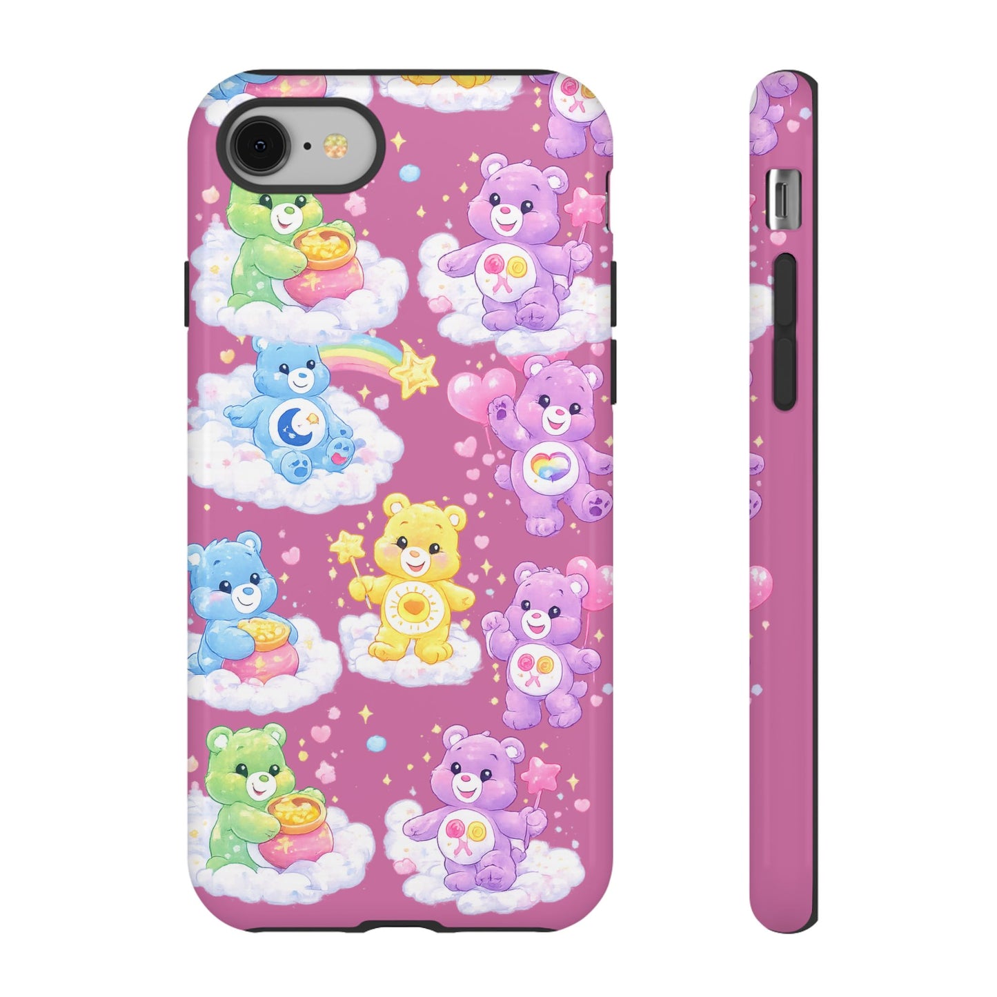 Cute Care Bears Tough Phone Case – Colorful Cloud Pattern, 'Tough Cases'