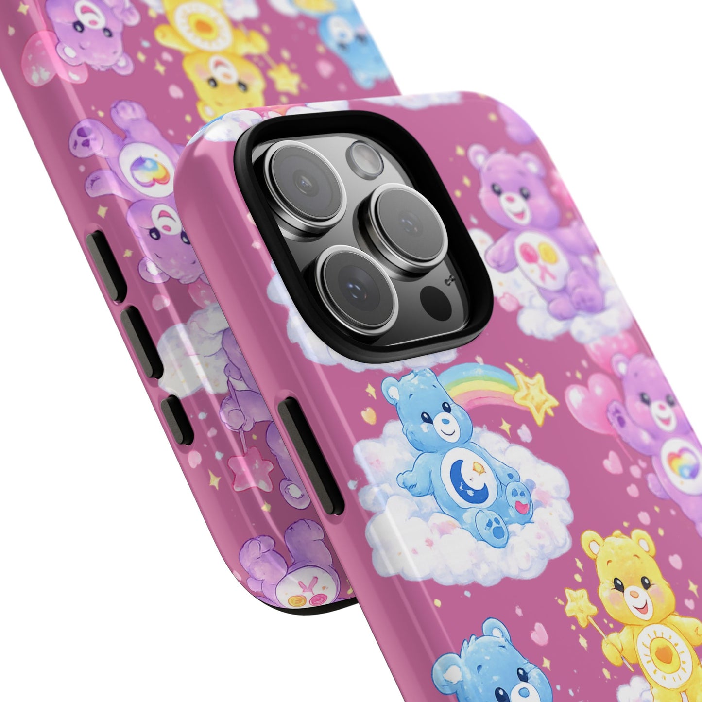 Cute Care Bears Tough Phone Case – Colorful Cloud Pattern, 'Tough Cases'