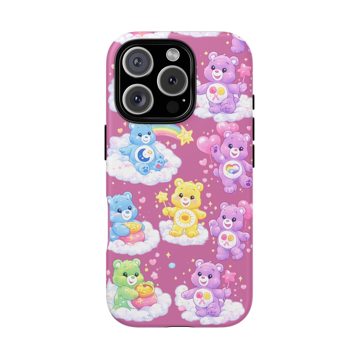 Cute Care Bears Tough Phone Case – Colorful Cloud Pattern, 'Tough Cases'