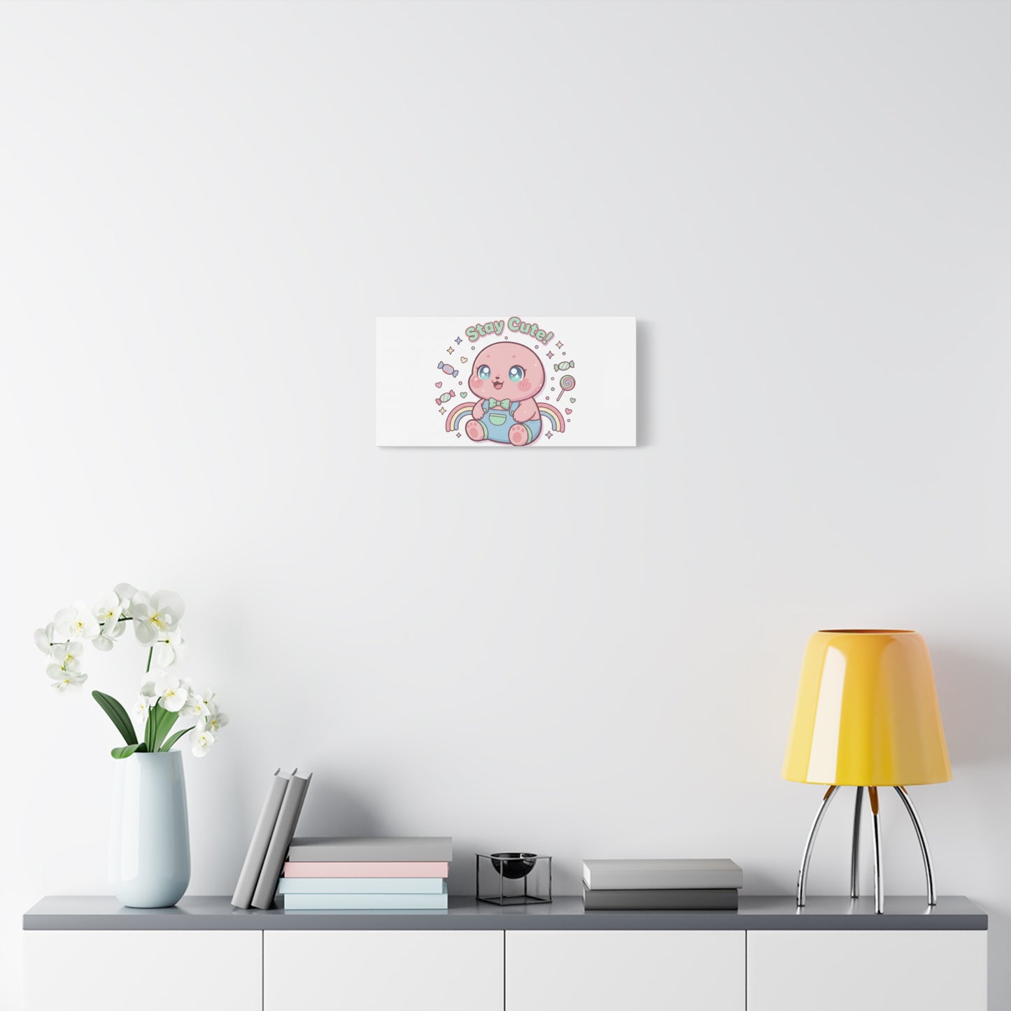Stay Cute Kawaii Octopus Canvas | Cutecore Pastel, Candy kawaii art