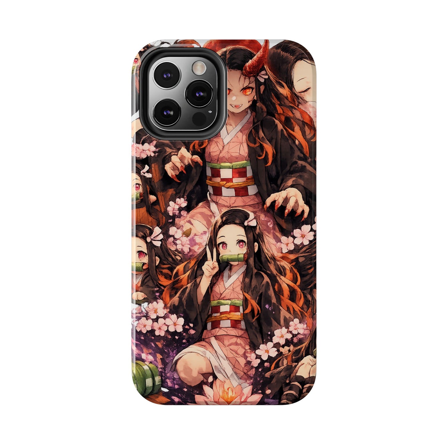 Phone Case — Nezuko Kamado Floral Tough Phone Case