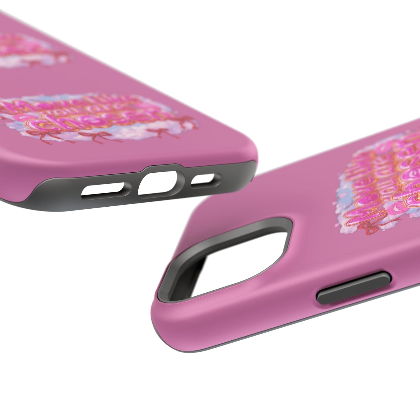 Impact-Resistant Phone Case — “Move Like You Are Chosen” Pink Floral Design