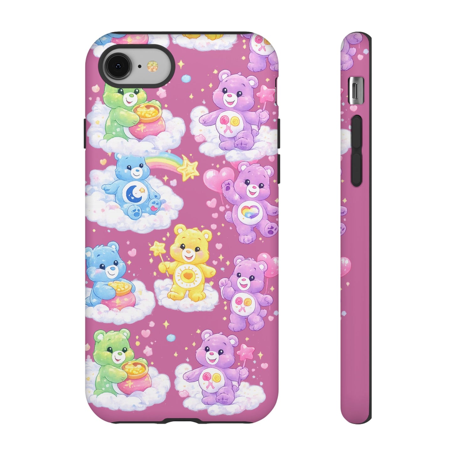 Cute Care Bears Tough Phone Case – Colorful Cloud Pattern, 'Tough Cases'