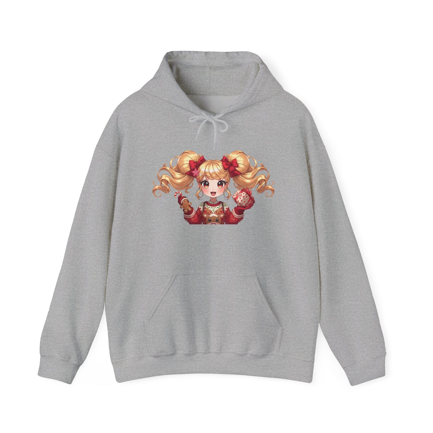 Cherie Kawaii Character Hoodie – Cute Anime Girl & Heart Bow Design