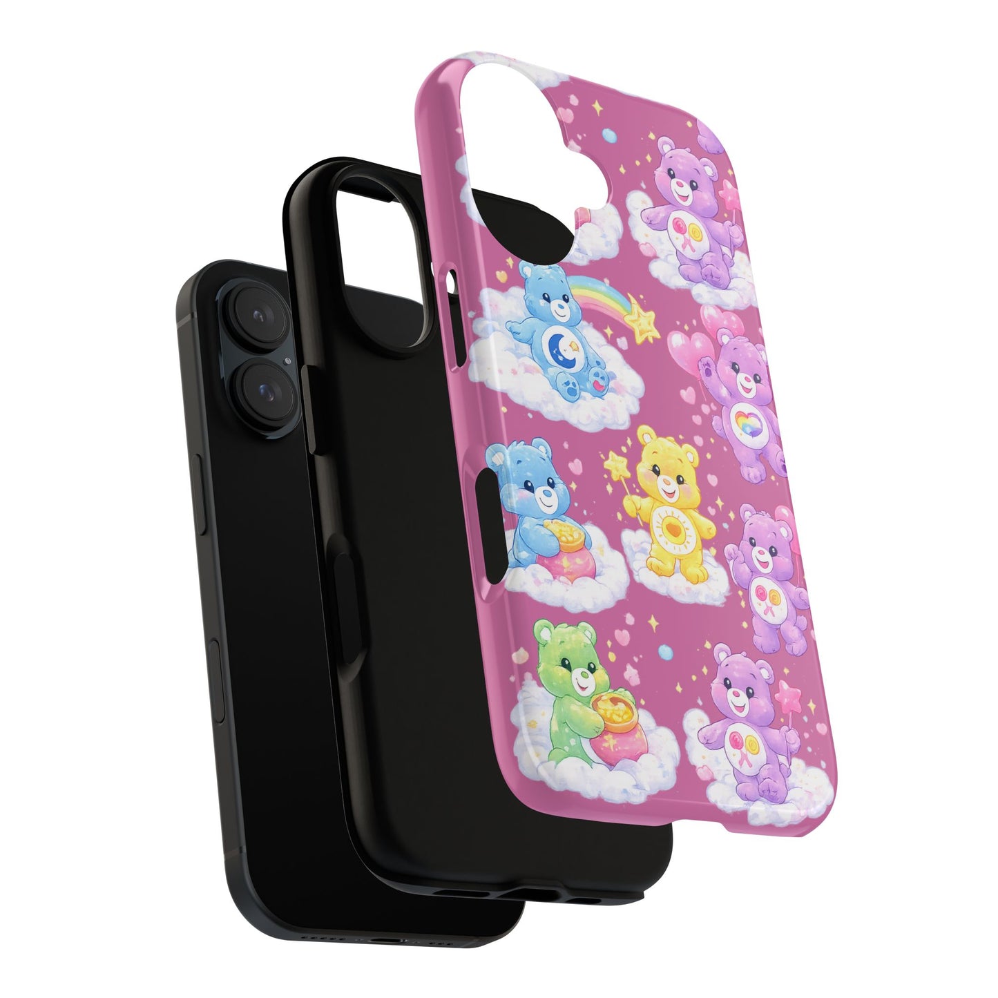 Cute Care Bears Tough Phone Case – Colorful Cloud Pattern, 'Tough Cases'