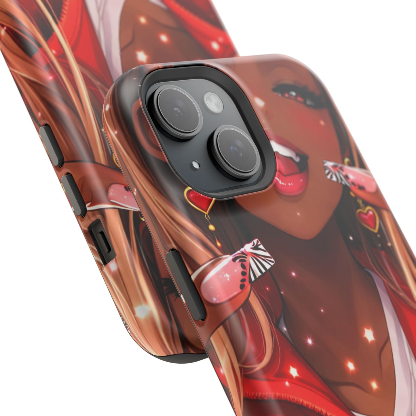 Love Phone Case — Red Heart Jacket Impact-Resistant Case