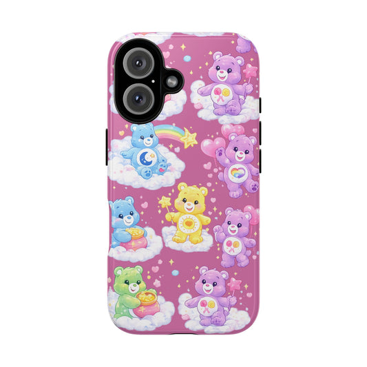 Cute Care Bears Tough Phone Case – Colorful Cloud Pattern, 'Tough Cases'