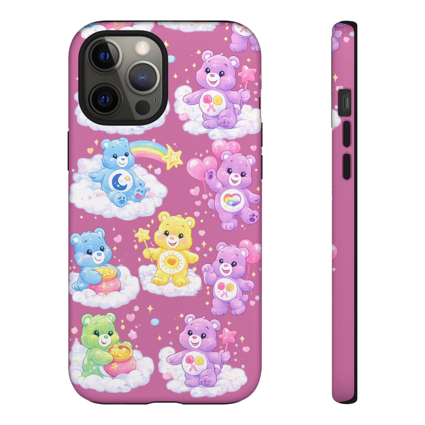Cute Care Bears Tough Phone Case – Colorful Cloud Pattern, 'Tough Cases'