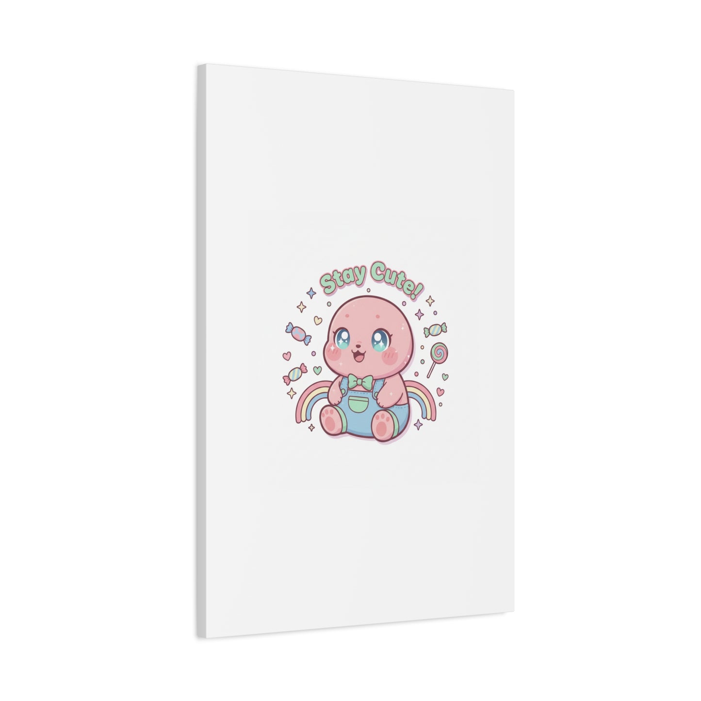Stay Cute Kawaii Octopus Canvas | Cutecore Pastel, Candy kawaii art