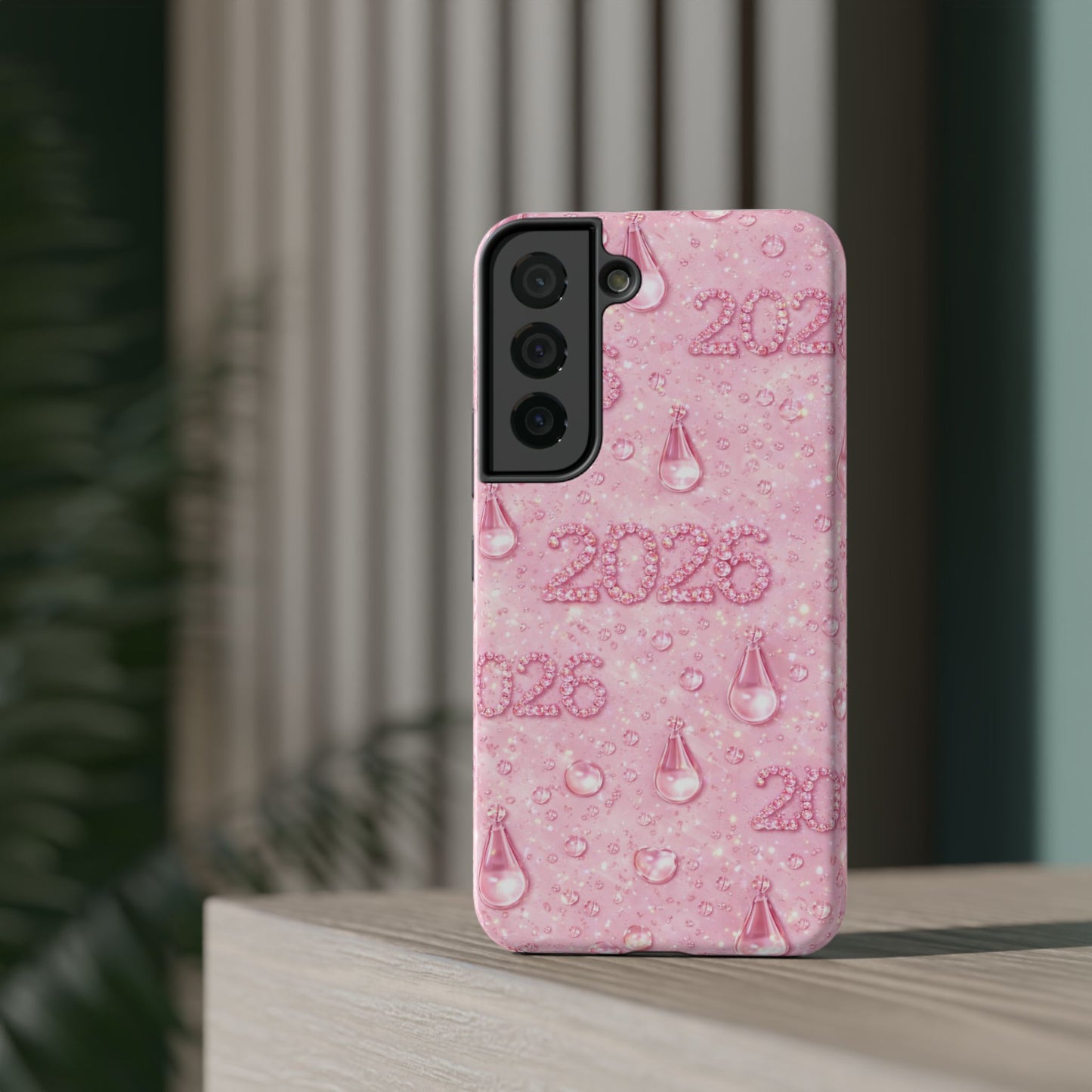 2026 Pink Waterdrop Phone Case — Impact-Resistant Protective Cover