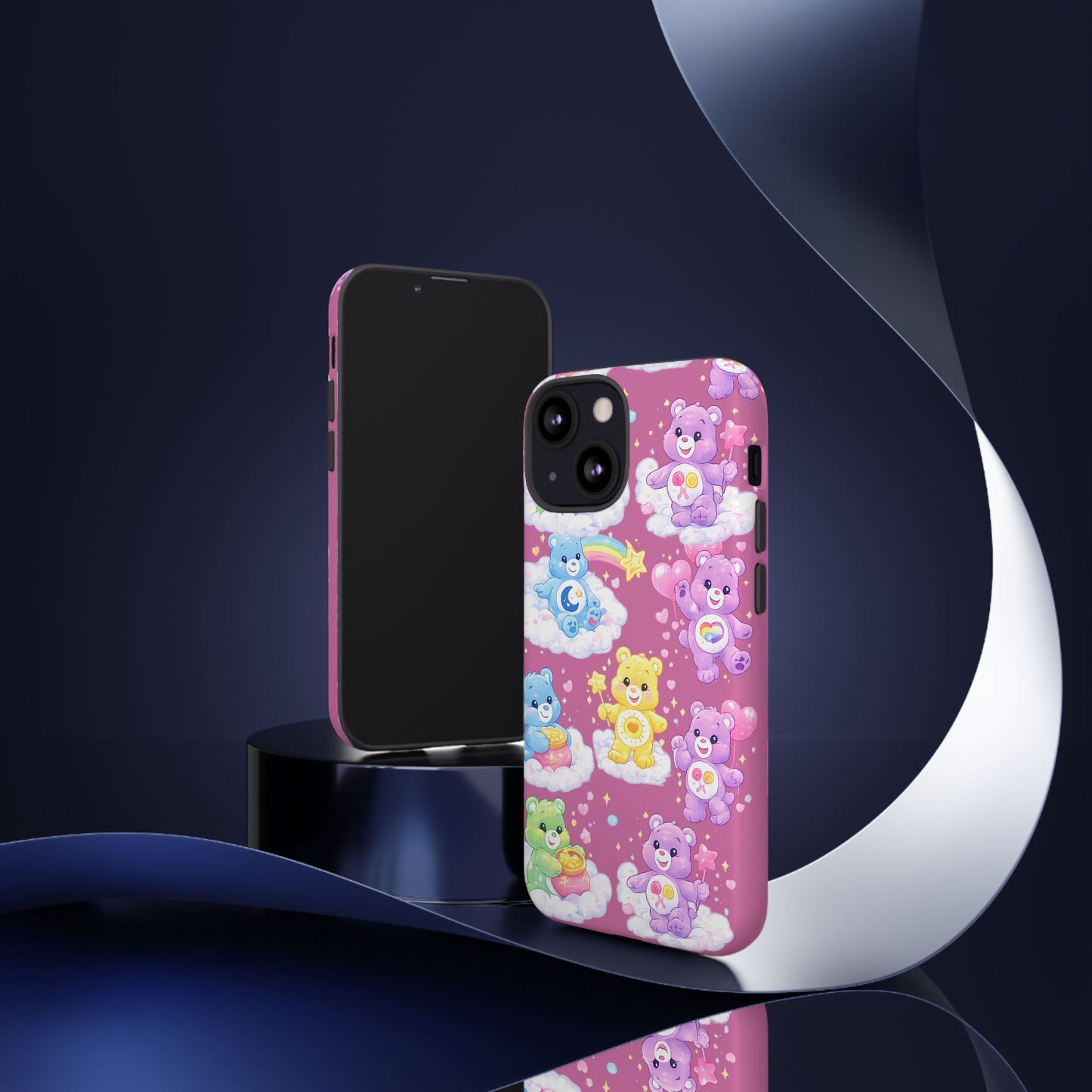 Cute Care Bears Tough Phone Case – Colorful Cloud Pattern, 'Tough Cases'