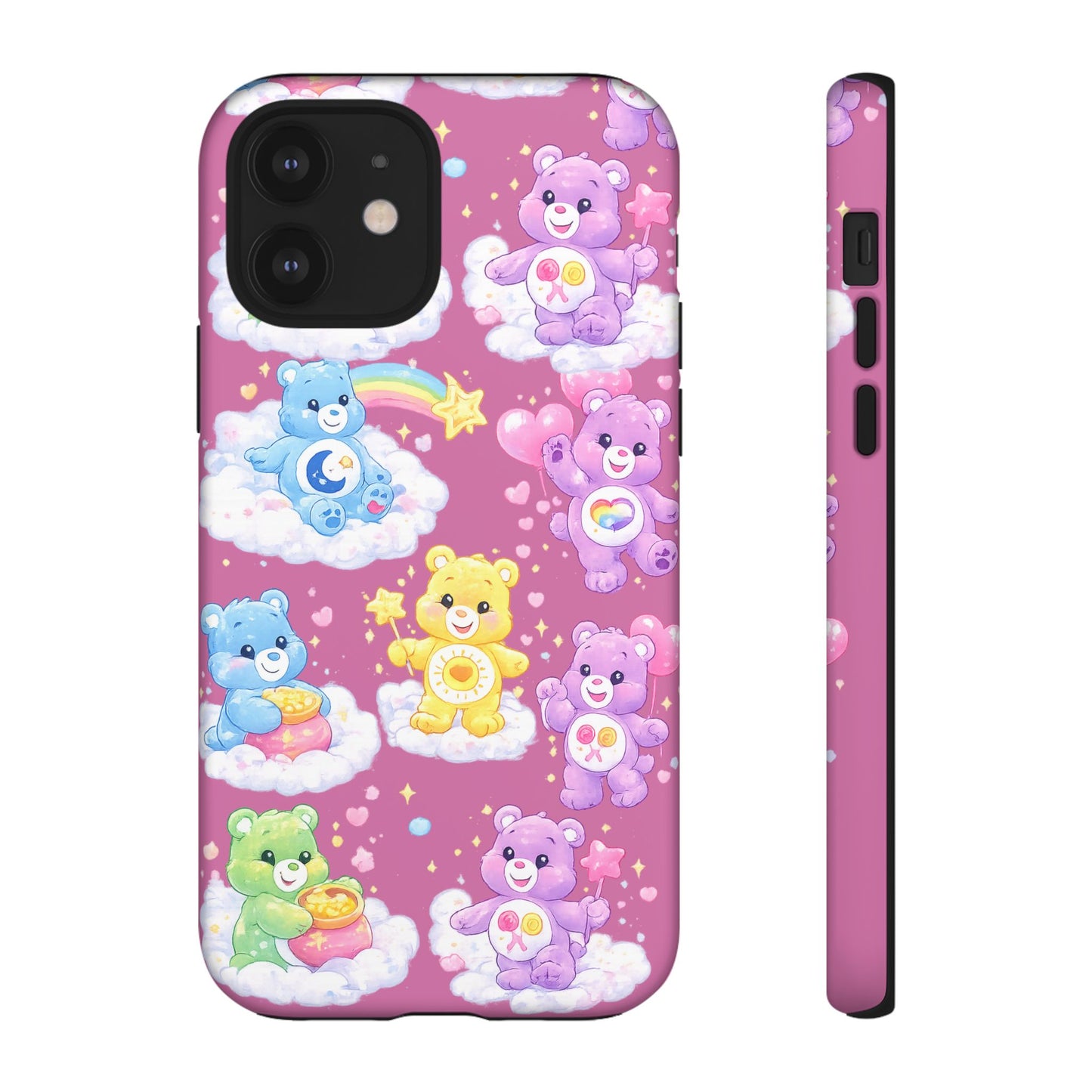 Cute Care Bears Tough Phone Case – Colorful Cloud Pattern, 'Tough Cases'