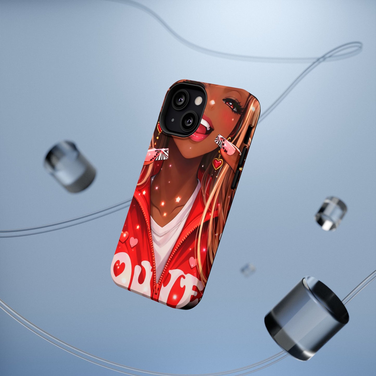 Love Phone Case — Red Heart Jacket Impact-Resistant Case