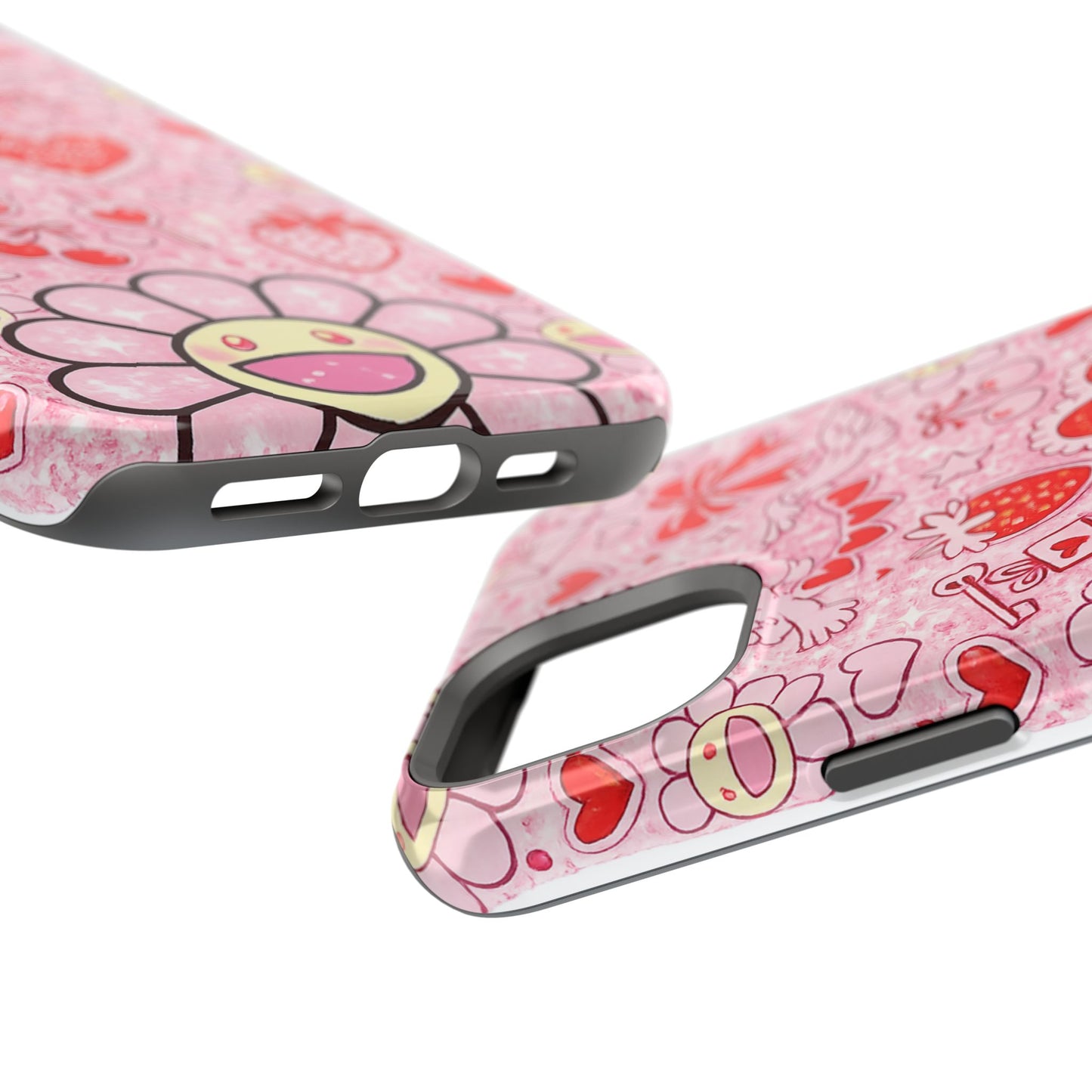 Cute Pink Kawaii Floral Phone Case — Impact-Resistant