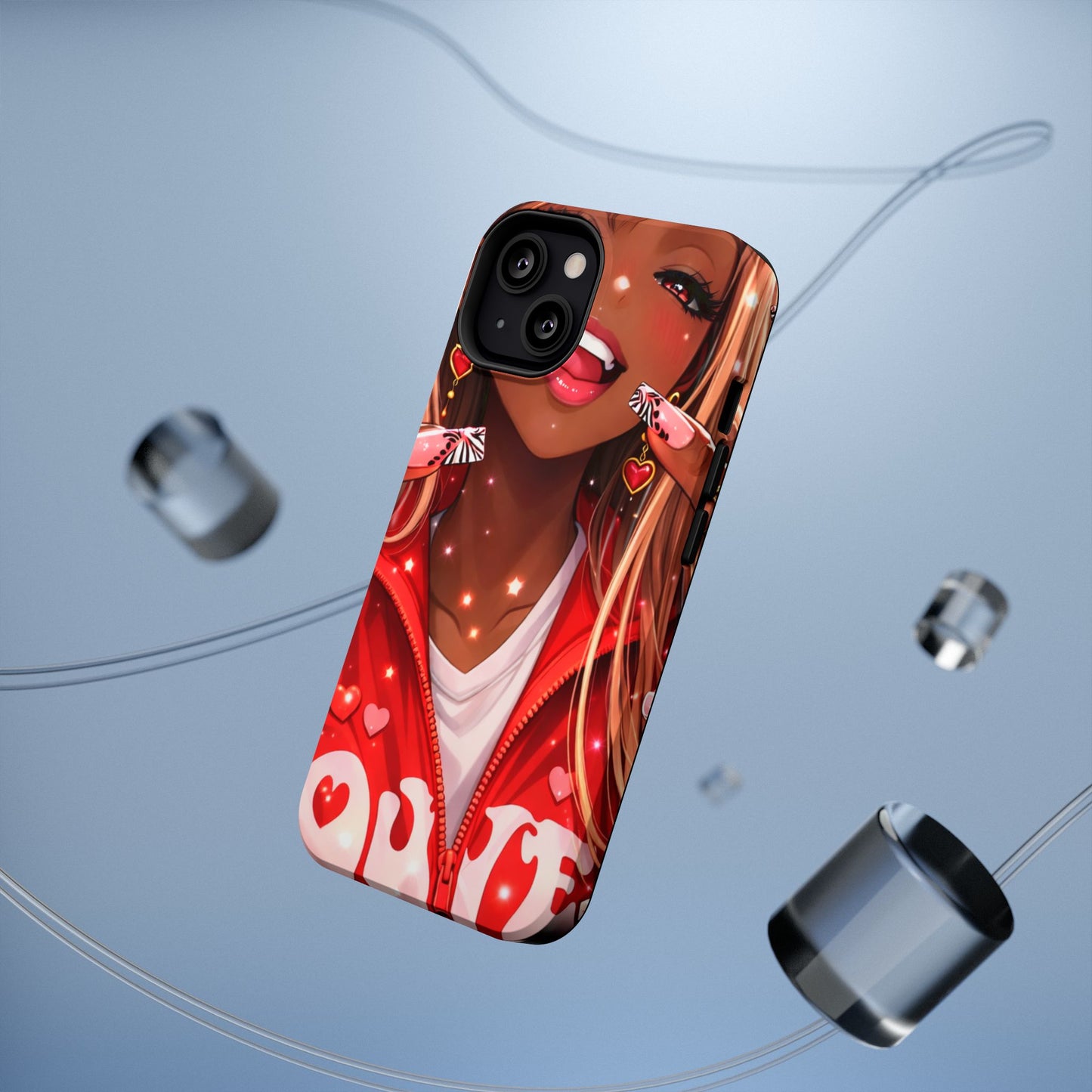 Love Phone Case — Red Heart Jacket Impact-Resistant Case