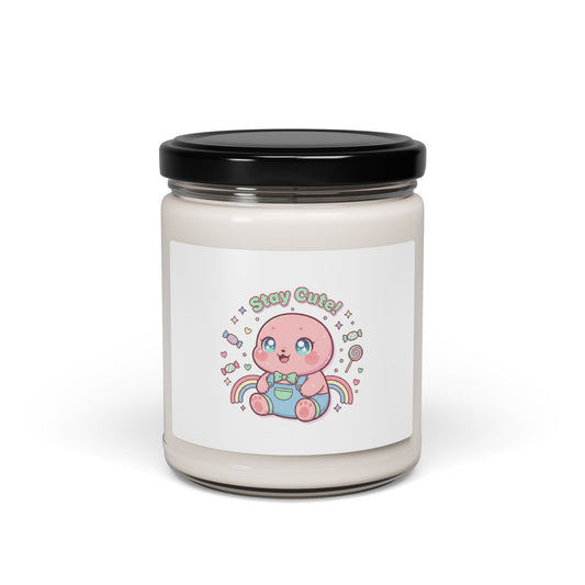 Kawaii Pastel Octopus Soy Candle, Cutecore kawaii aesthetic, pastel candy