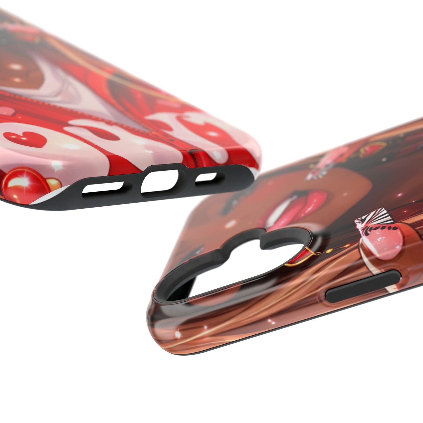 Love Phone Case — Red Heart Jacket Impact-Resistant Case