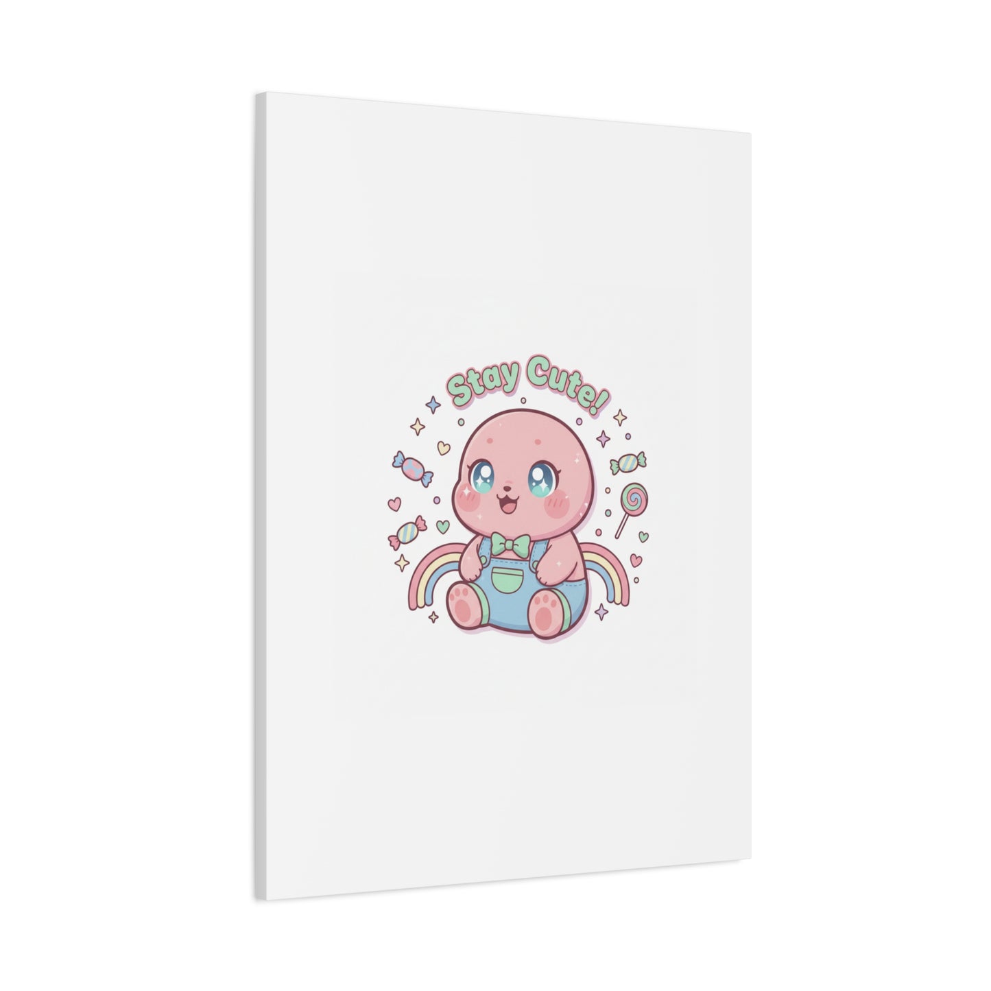Stay Cute Kawaii Octopus Canvas | Cutecore Pastel, Candy kawaii art