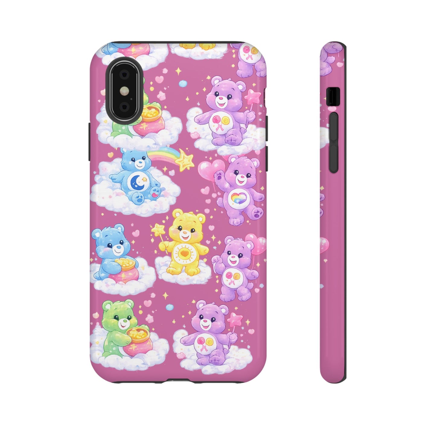 Cute Care Bears Tough Phone Case – Colorful Cloud Pattern, 'Tough Cases'