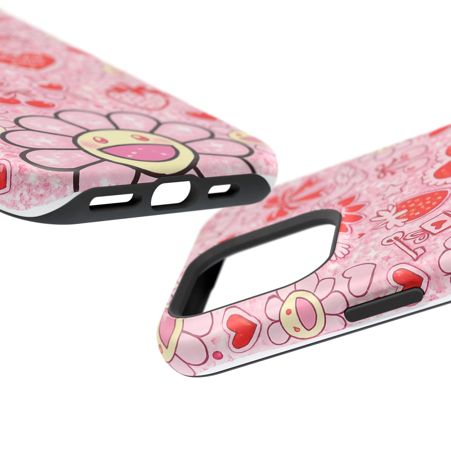 Cute Pink Kawaii Floral Phone Case — Impact-Resistant