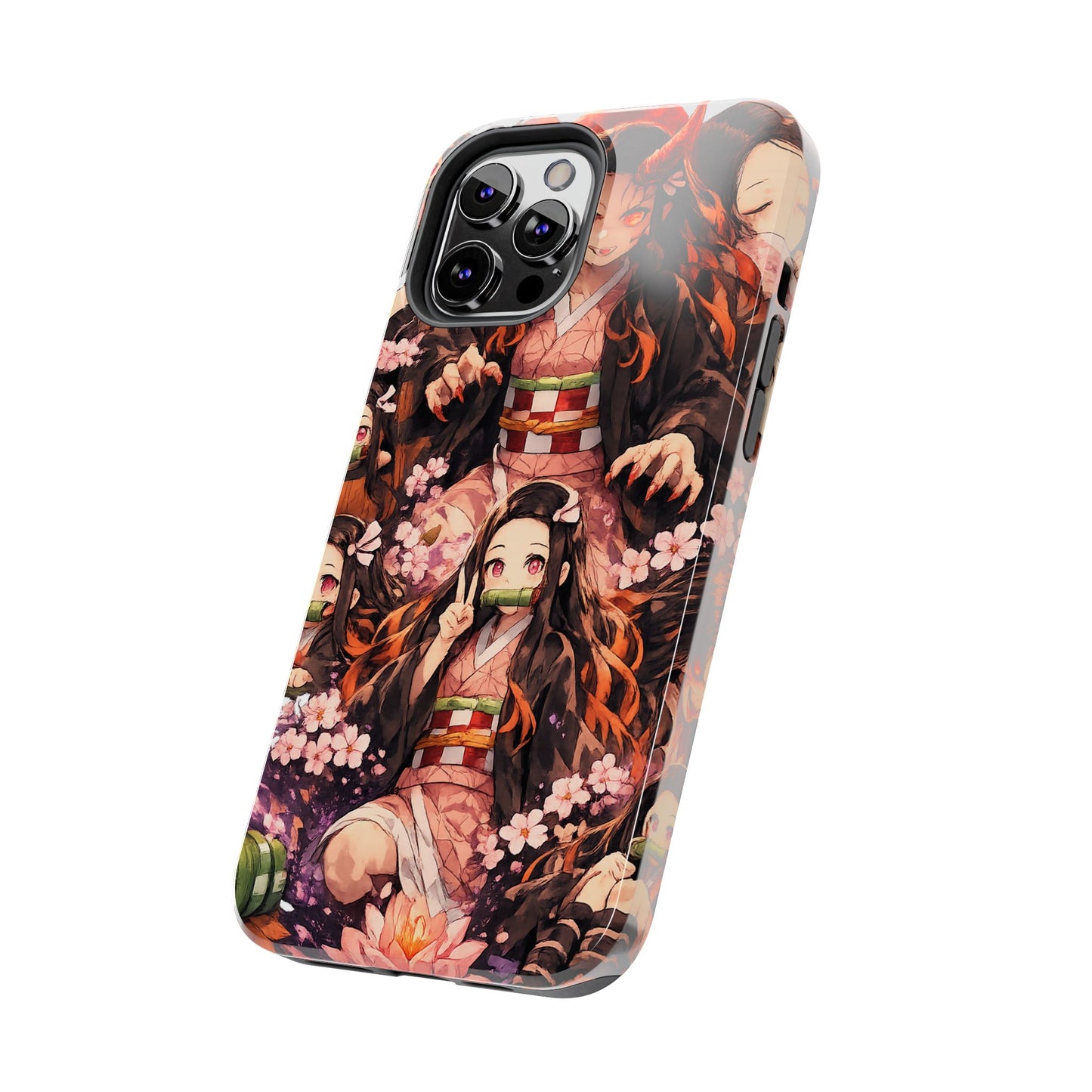 Phone Case — Nezuko Kamado Floral Tough Phone Case